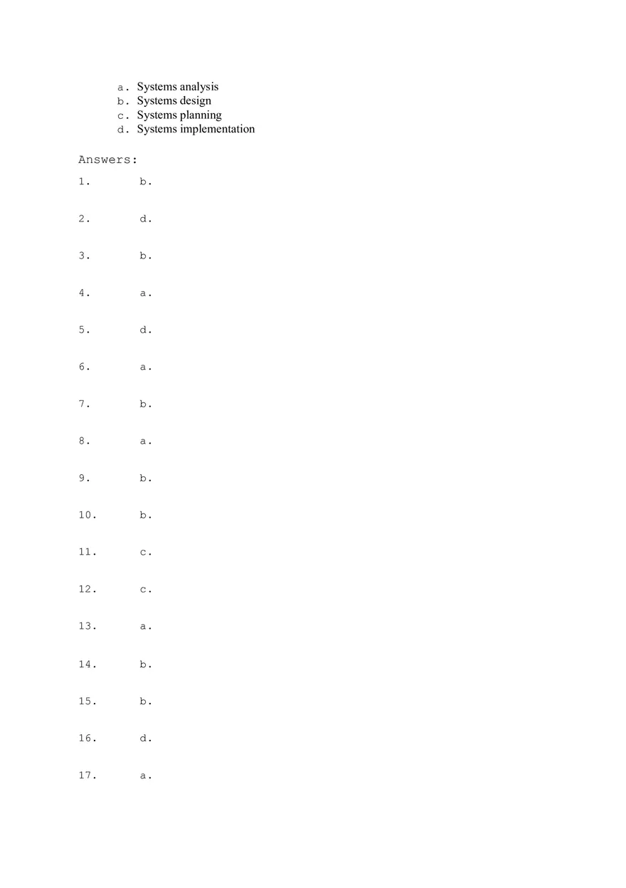 Systems Analysis and Design Answers - Page 7