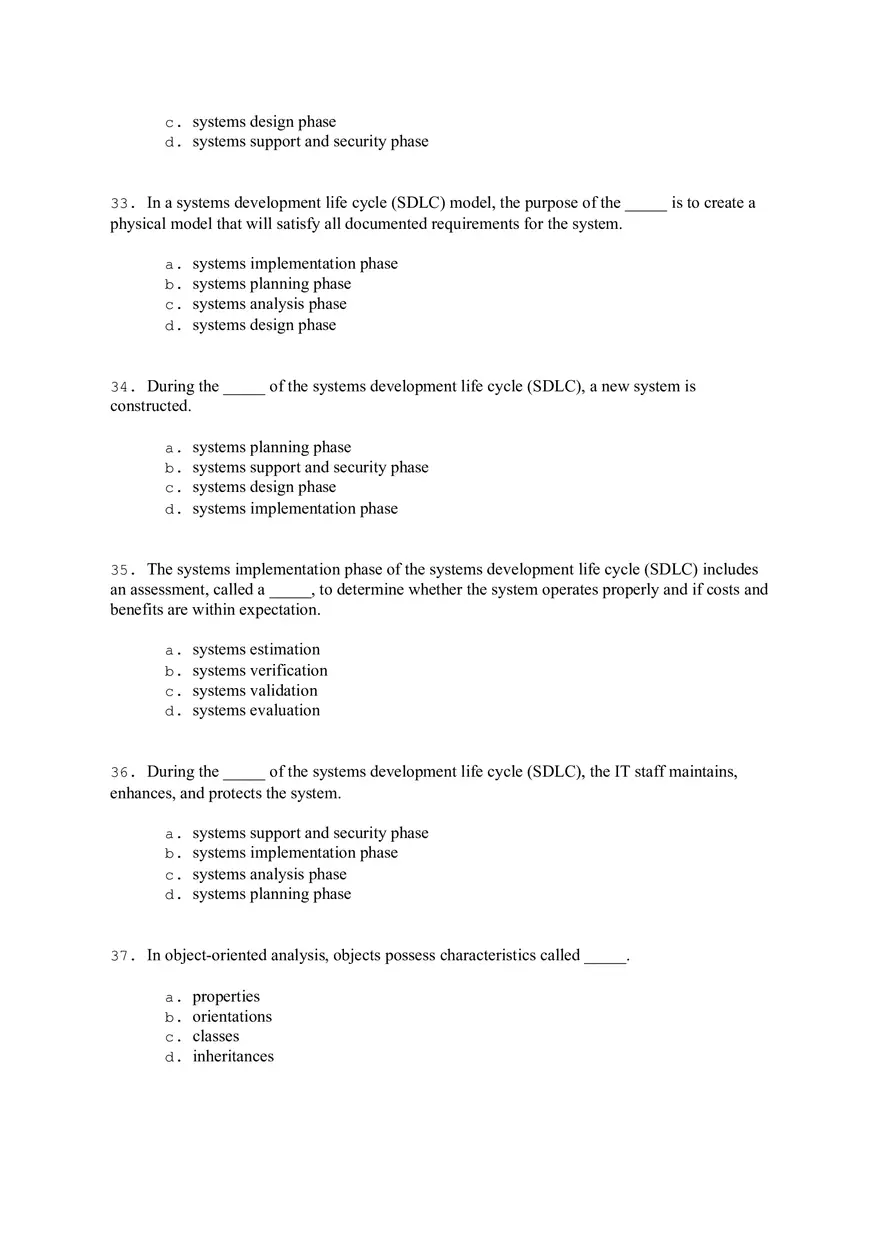 Systems Analysis and Design Answers - Page 16