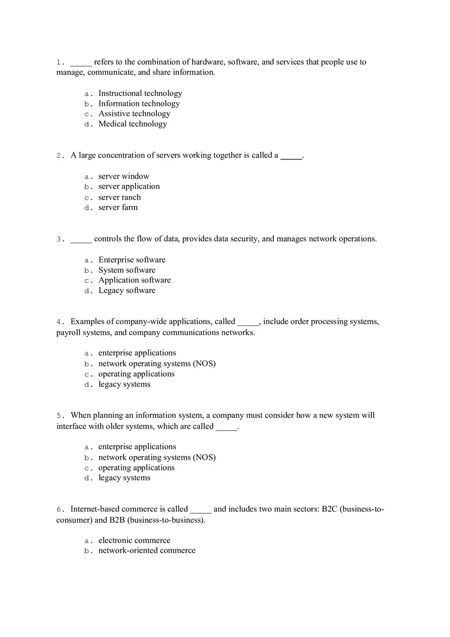 Systems Analysis and Design Answers - Page 1