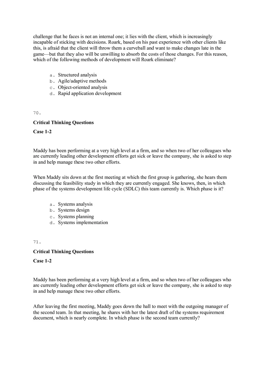 Systems Analysis and Design Answers - Page 6