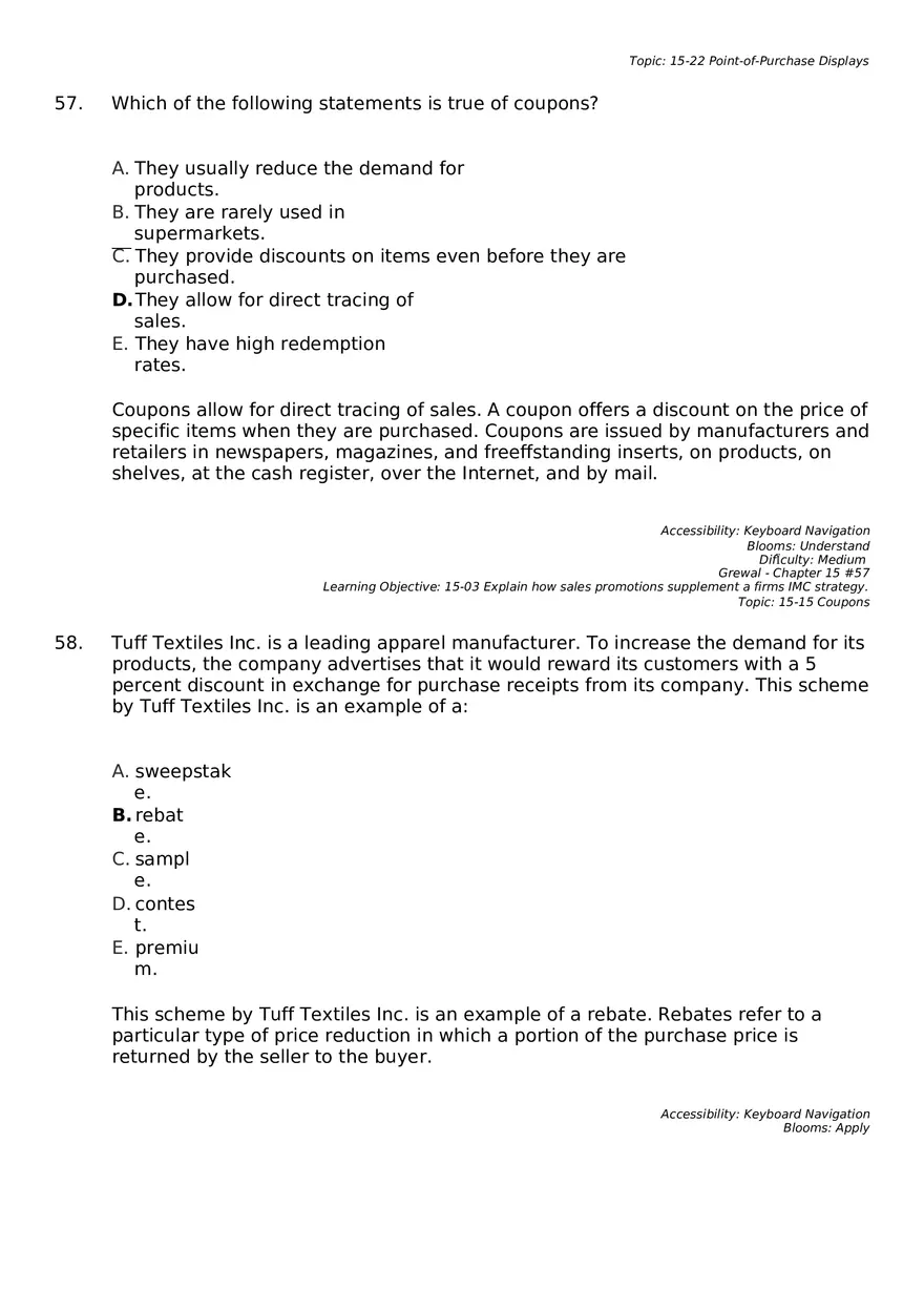 Marketing Chapter 15 Key Part 4 - Page 9