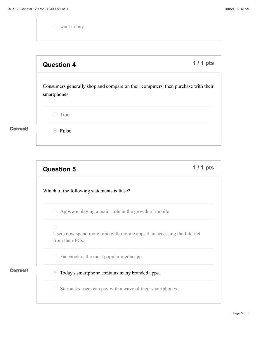 Marketing Quiz 12 - Page 3