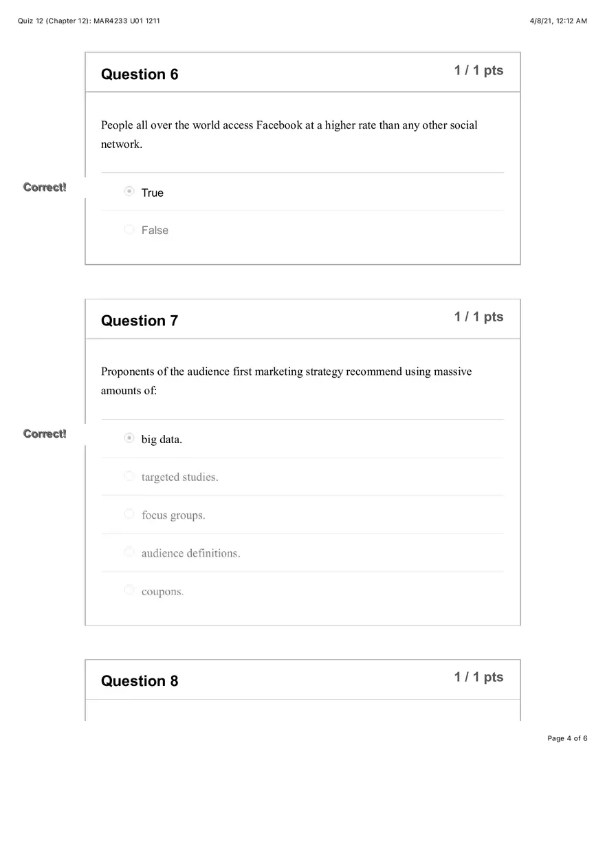 Marketing Quiz 12 - Page 4