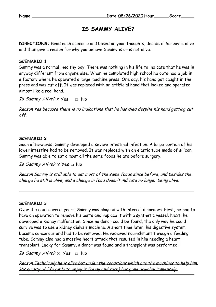 Is Sammy Alive - Page 1