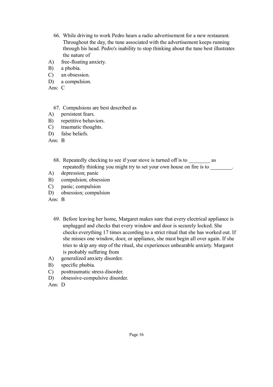 Psychological Disorders Answer Part 2 - Page 7