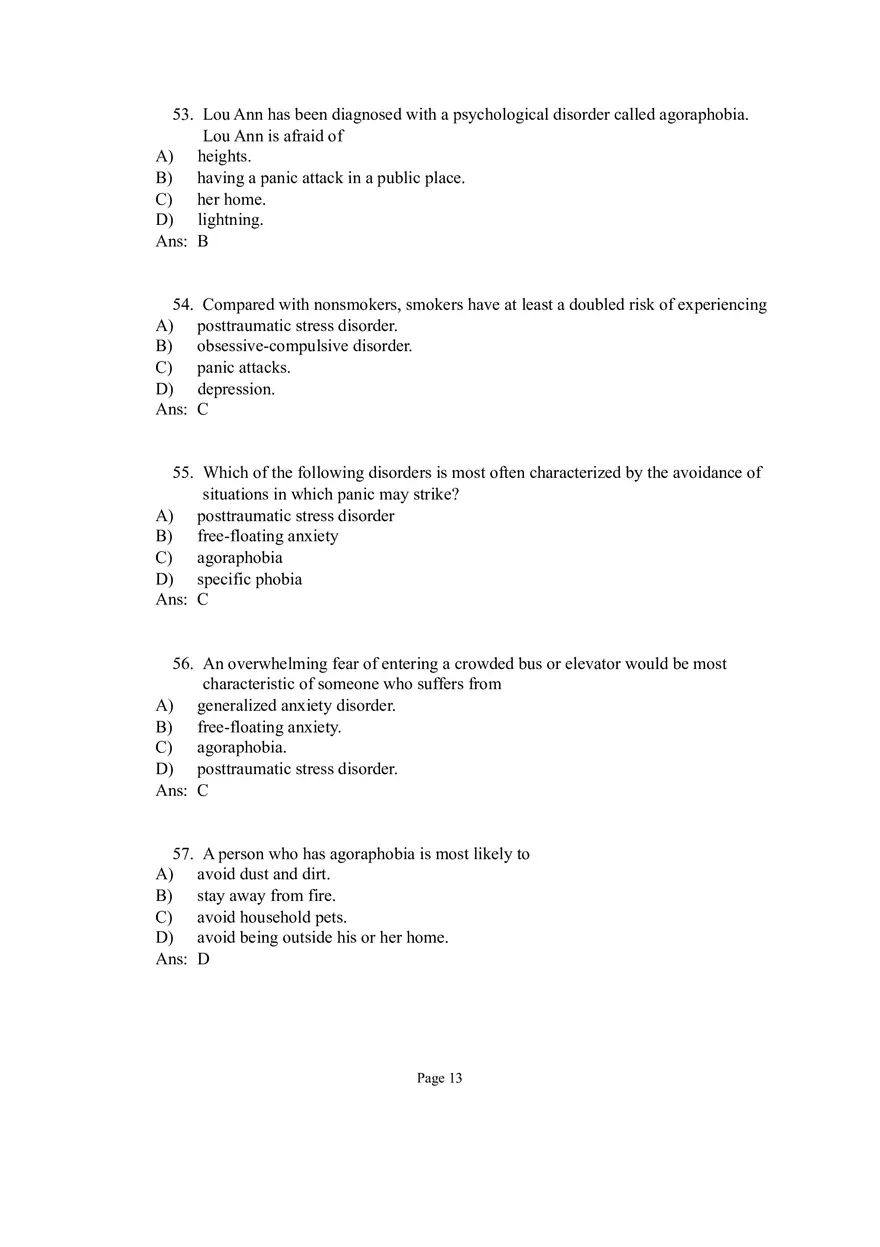 Psychological Disorders Answer Part 2 - Page 4
