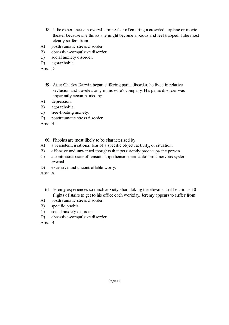 Psychological Disorders Answer Part 2 - Page 5