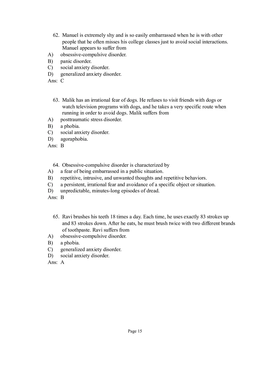Psychological Disorders Answer Part 2 - Page 6