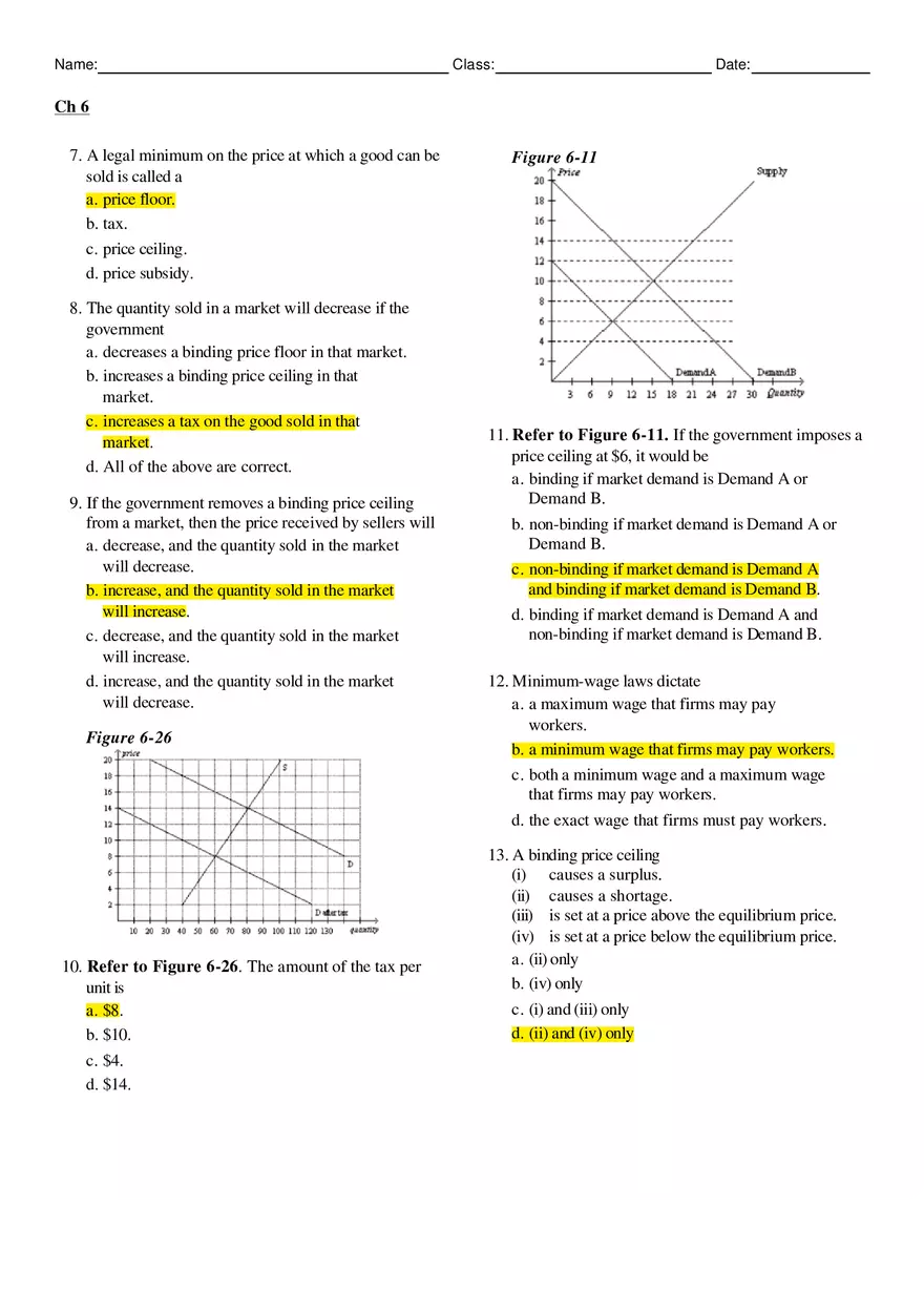 Microeconomics Chapter 6 Answers - Page 2