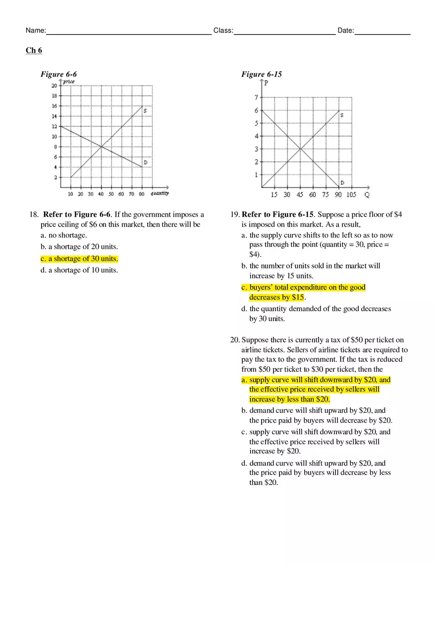Microeconomics Chapter 6 Answers - Page 4