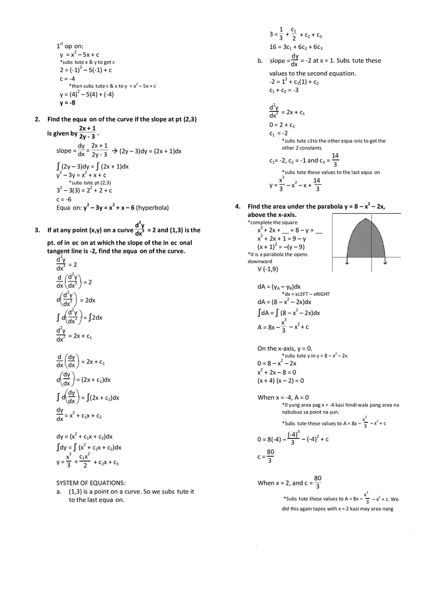 Integral Calculus Reviewer - Page 2