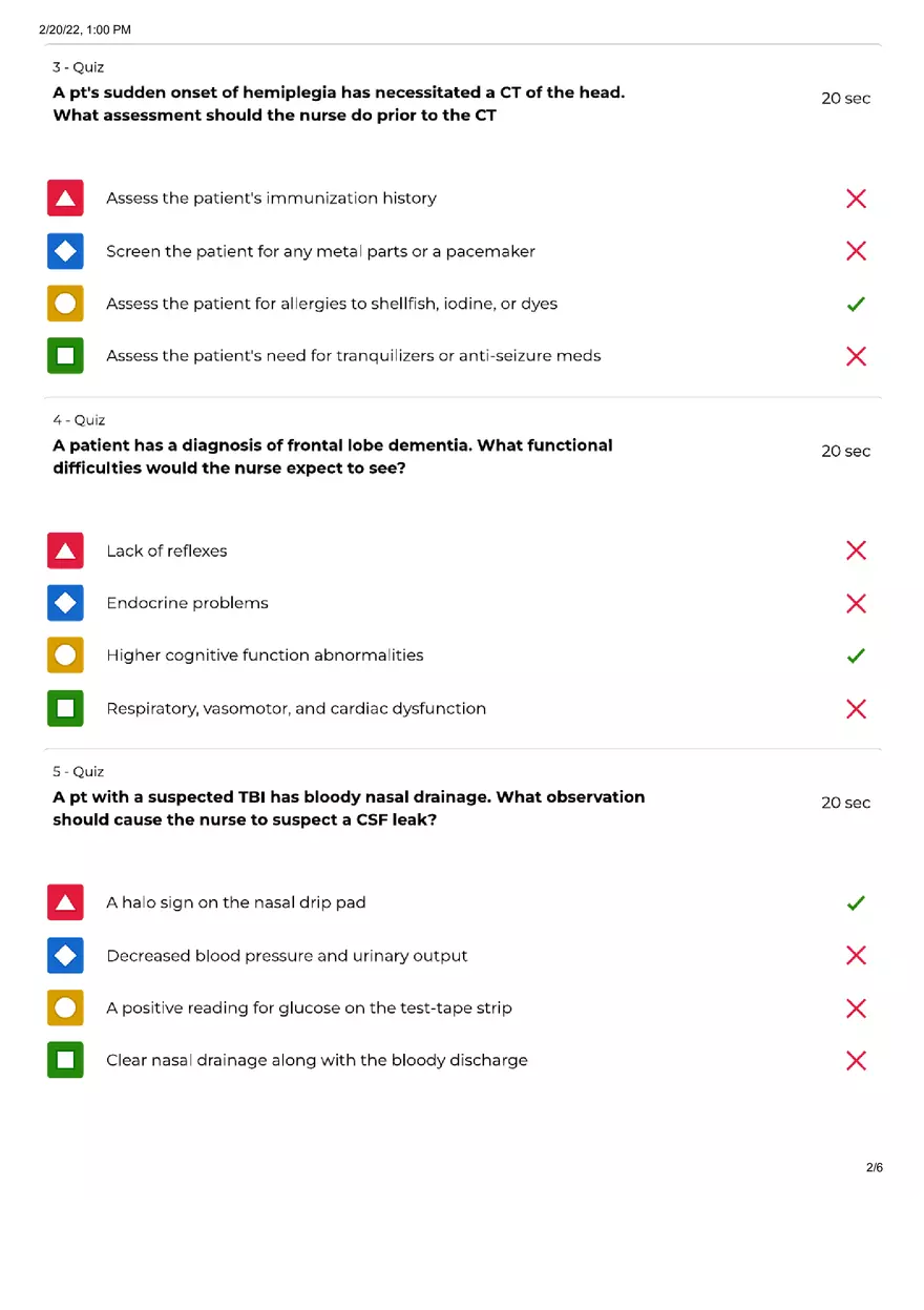 Kahoot Neuro NCLEX - Page 2