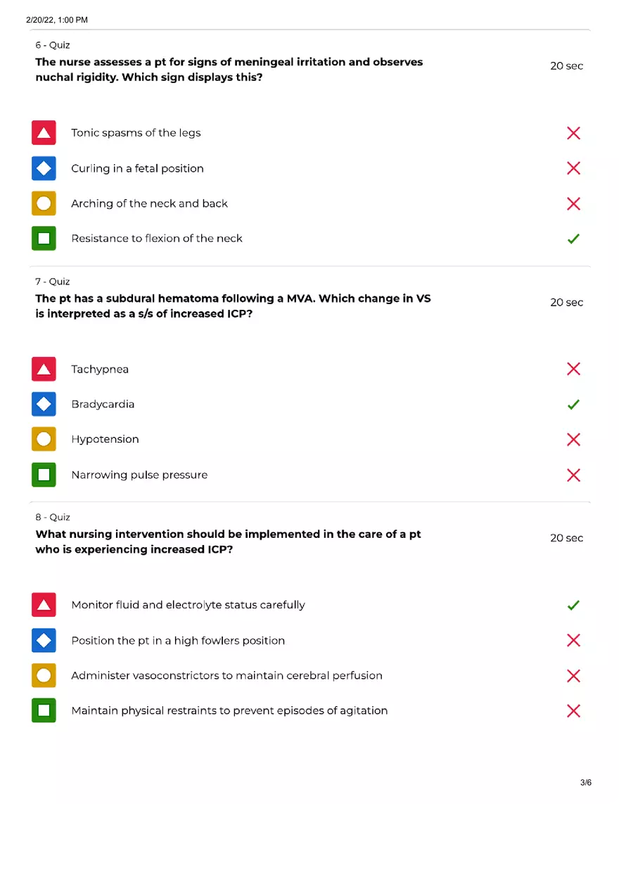 Kahoot Neuro NCLEX - Page 3
