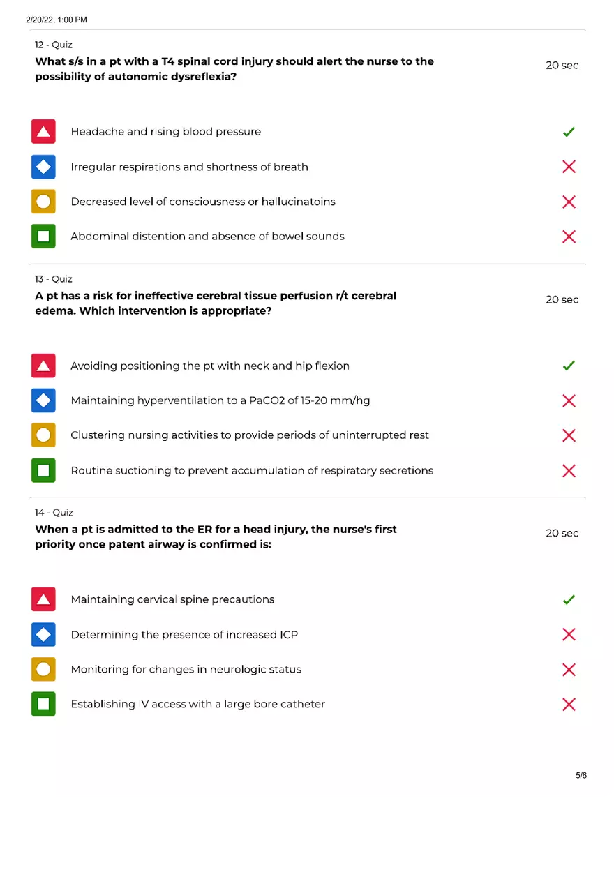 Kahoot Neuro NCLEX - Page 5
