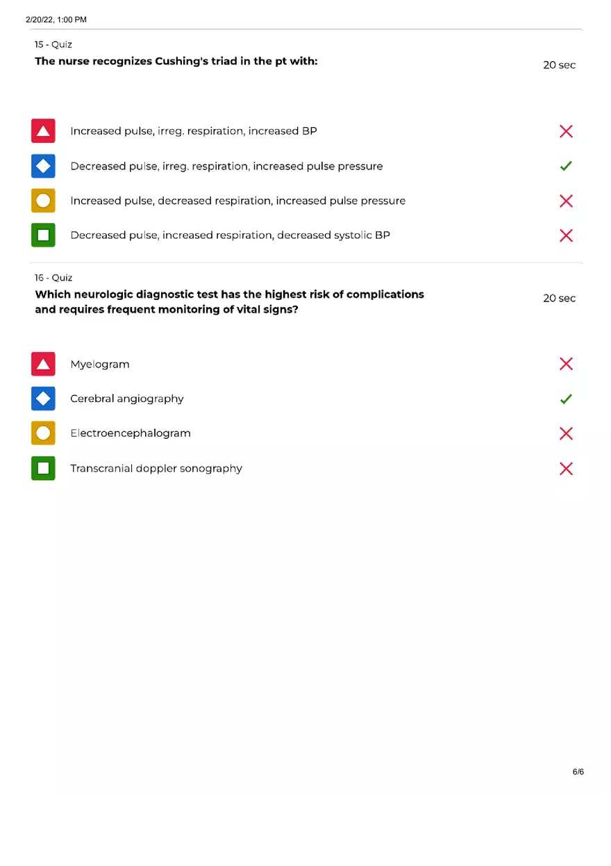 Kahoot Neuro NCLEX - Page 6