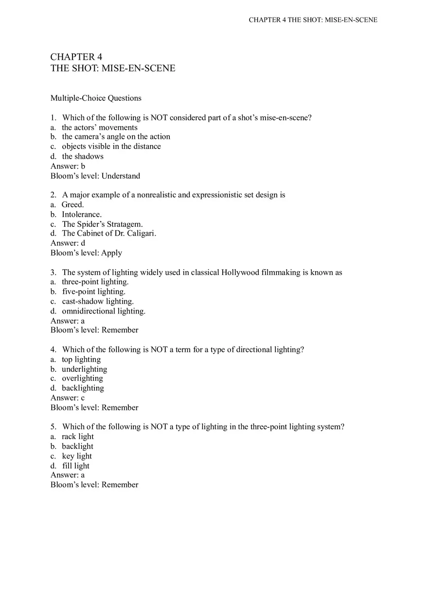 Chapter 4 The Shot Mise-En-Scene - Page 1