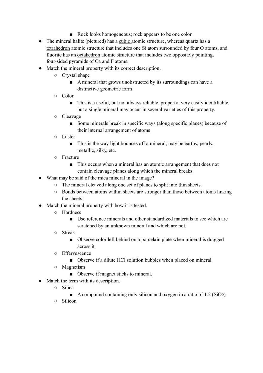Geology Quiz Answers Chapter 4 - Page 2