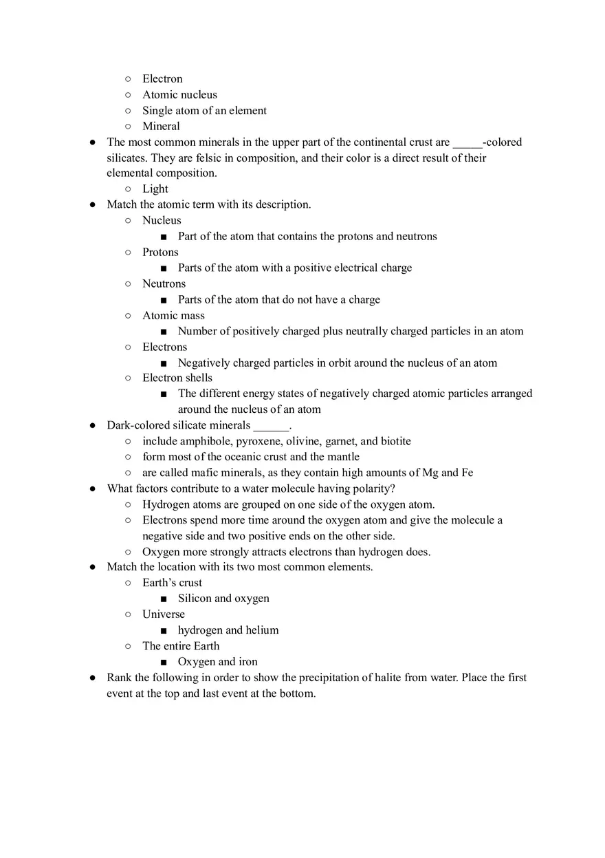 Geology Quiz Answers Chapter 4 - Page 4