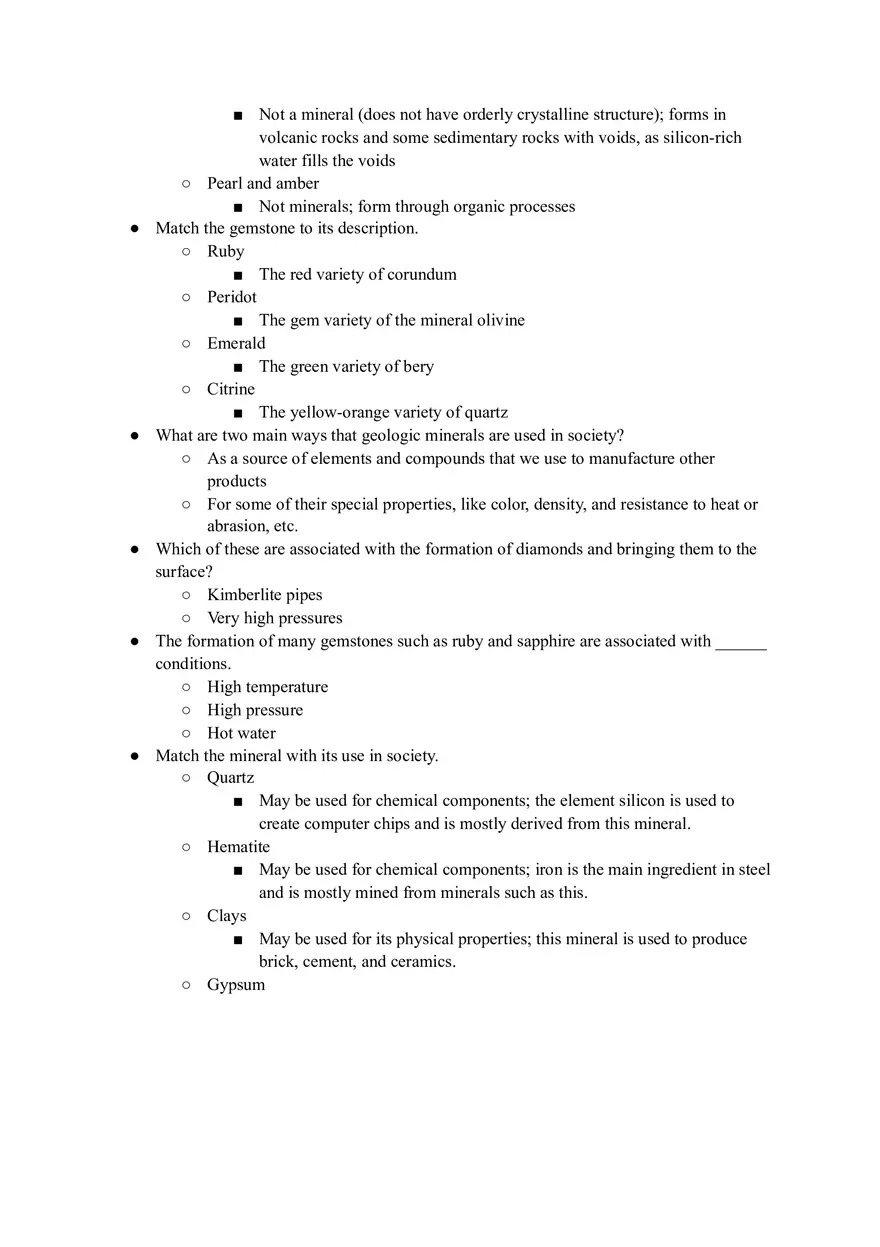 Geology Quiz Answers Chapter 4 - Page 6