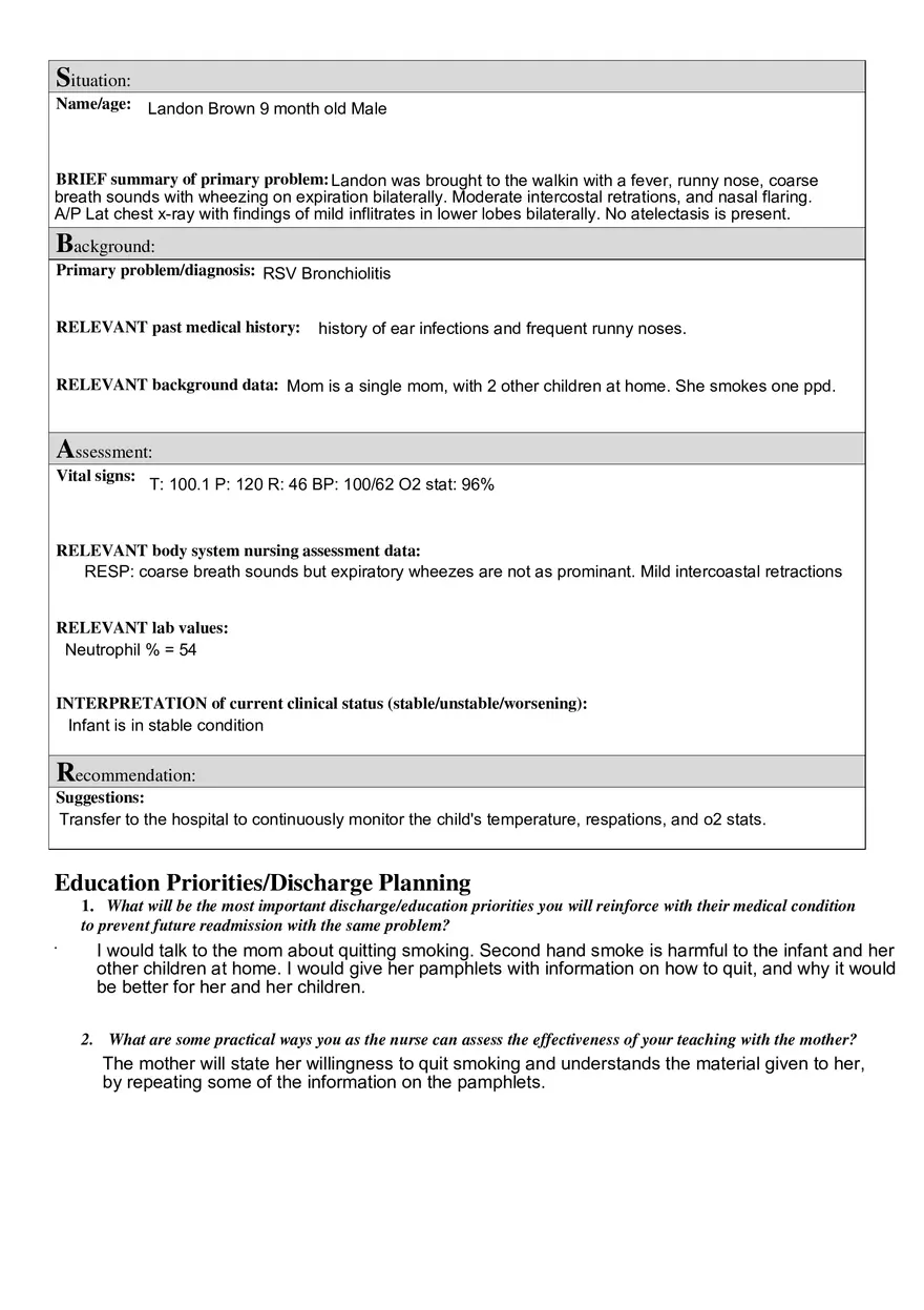 Respiratory Syncytial Virus (RSV) Bronchiolitis - Page 8