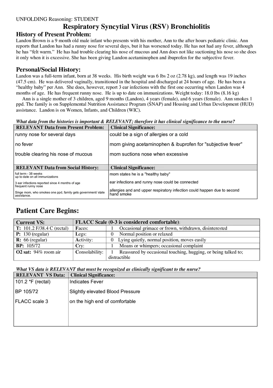 Respiratory Syncytial Virus (RSV) Bronchiolitis - Page 2