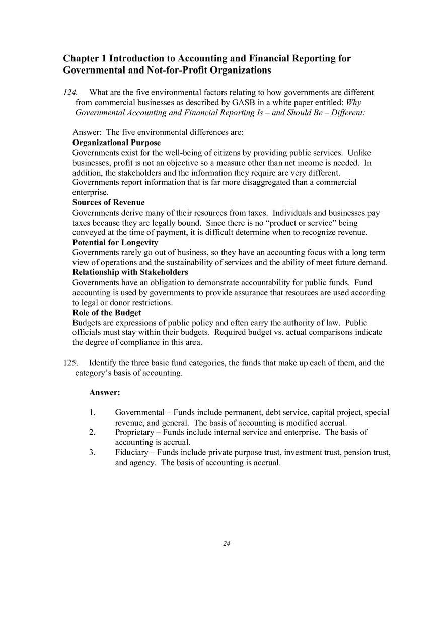 Introduction to Accounting and Financial Reporting for Governmental and Not-for-Profit Organizations Short Answer Questions - Page 2