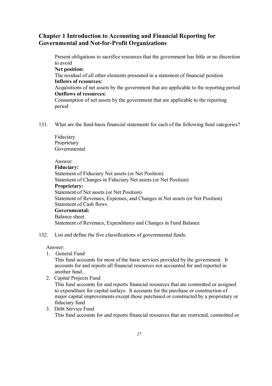 Introduction to Accounting and Financial Reporting for Governmental and Not-for-Profit Organizations Short Answer Questions - Page 5