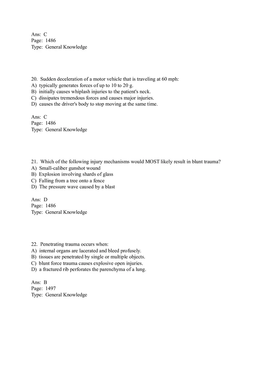 Ch 29 - Trauma Systems and Mechanism of Injury Part 1 - Page 9