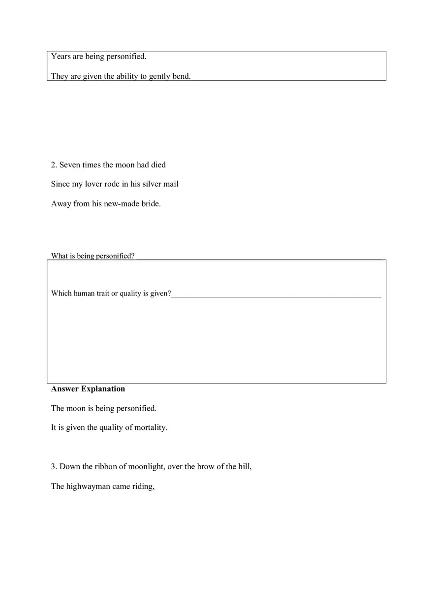 Personification Worksheet 9 - Page 2