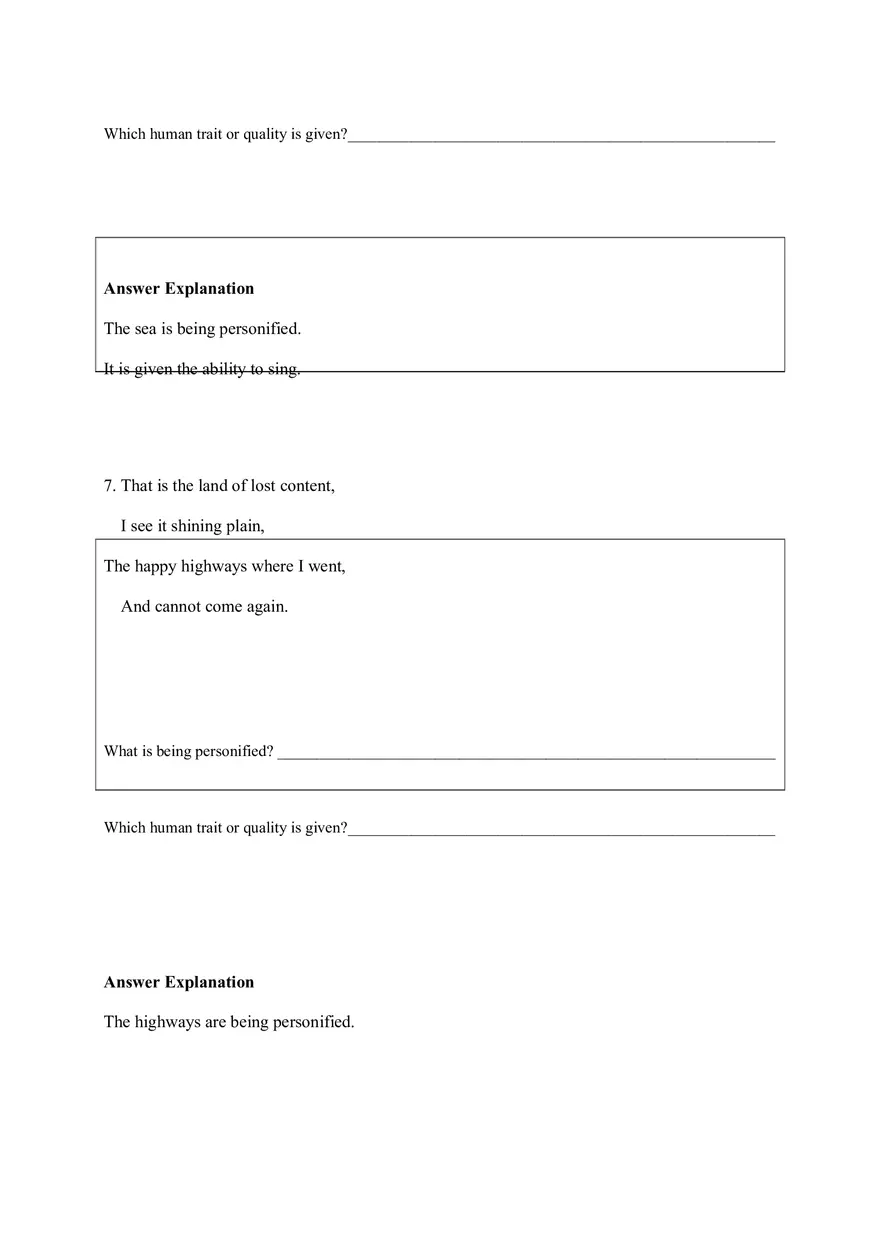 Personification Worksheet 9 - Page 5