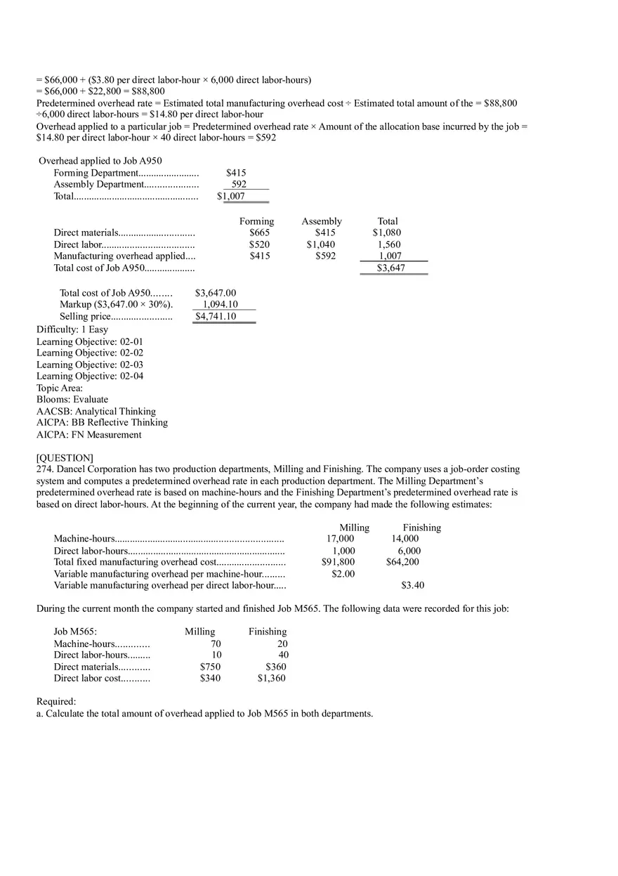 Ch2, Job-Order Costing Calculating Unit Product Costs Part 18 - Page 7