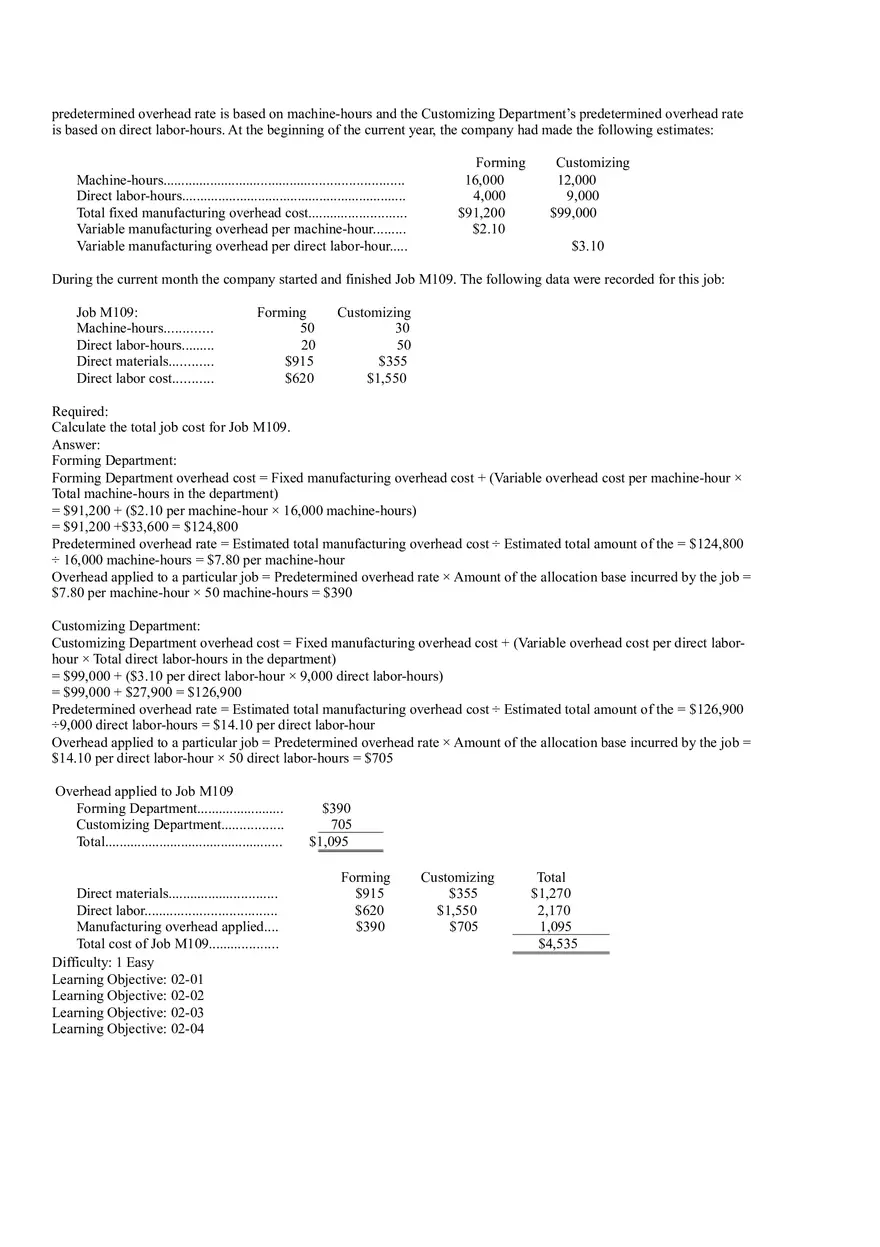 Ch2, Job-Order Costing Calculating Unit Product Costs Part 18 - Page 9