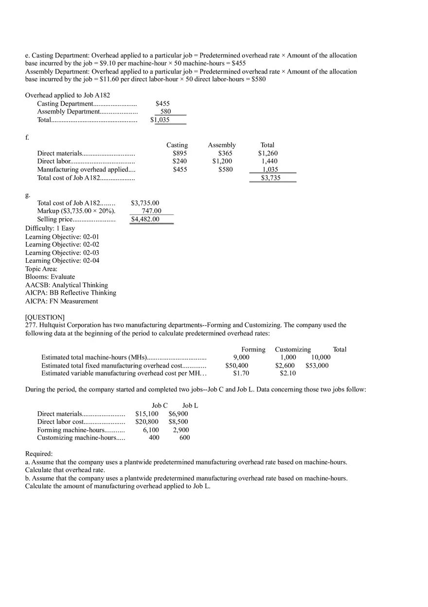 Ch2, Job-Order Costing Calculating Unit Product Costs Part 18 - Page 11