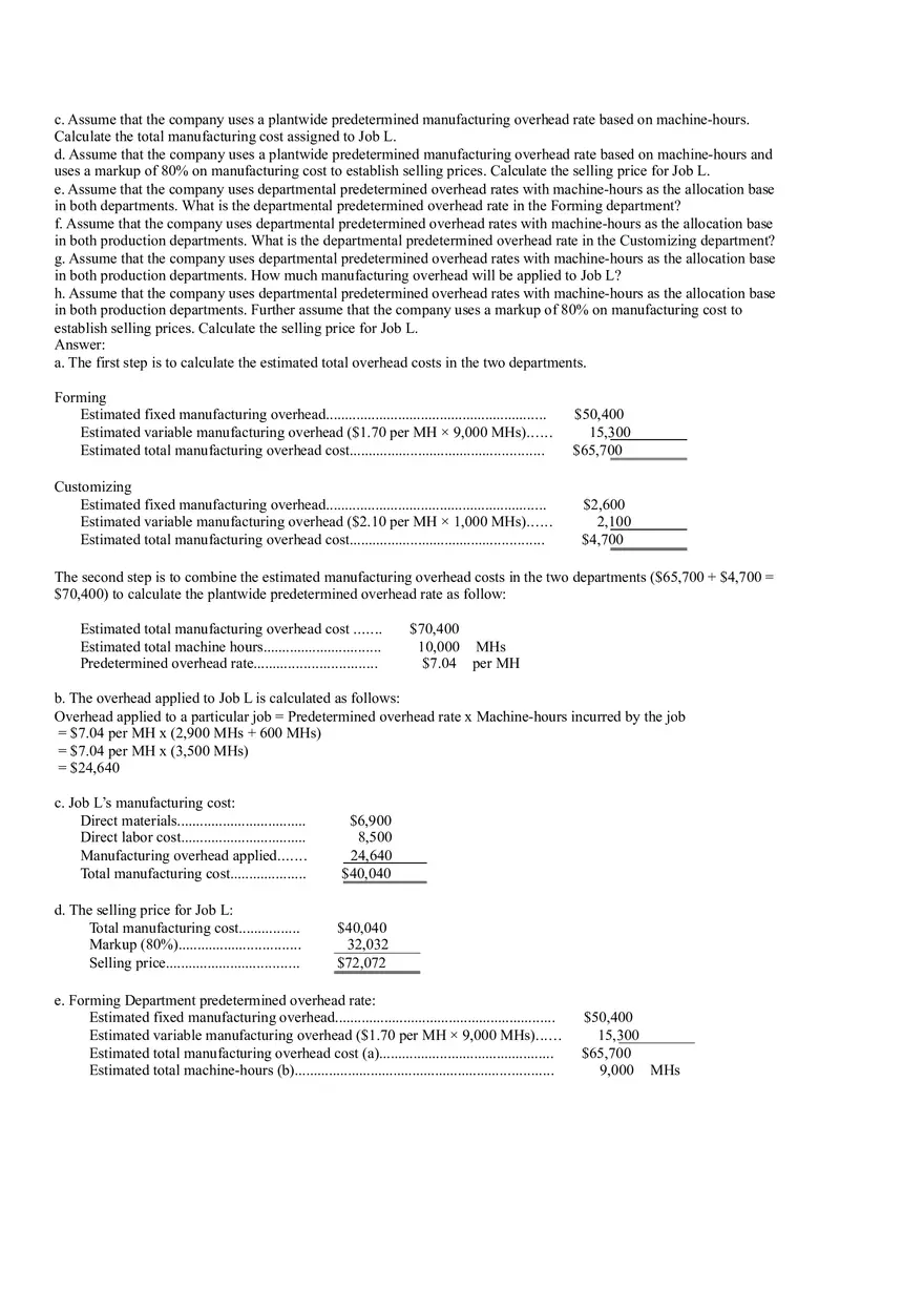 Ch2, Job-Order Costing Calculating Unit Product Costs Part 18 - Page 12