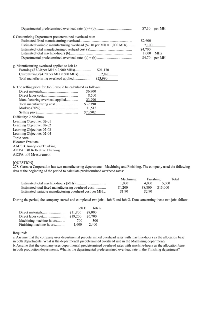 Ch2, Job-Order Costing Calculating Unit Product Costs Part 18 - Page 13