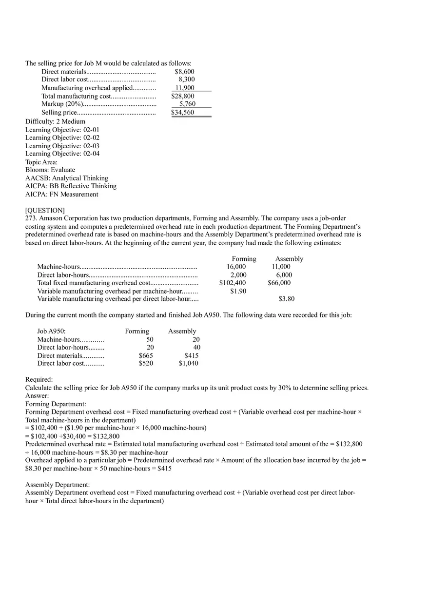 Ch2, Job-Order Costing Calculating Unit Product Costs Part 18 - Page 2