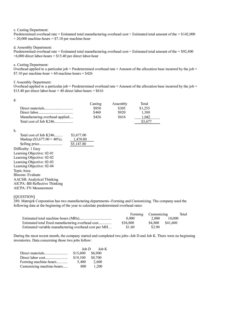 Ch2, Job-Order Costing Calculating Unit Product Costs Part 18 - Page 4