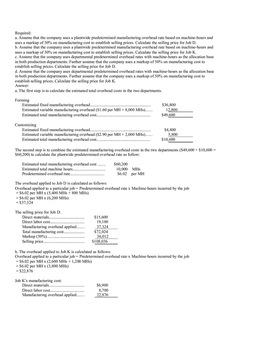 Ch2, Job-Order Costing Calculating Unit Product Costs Part 18 - Page 5