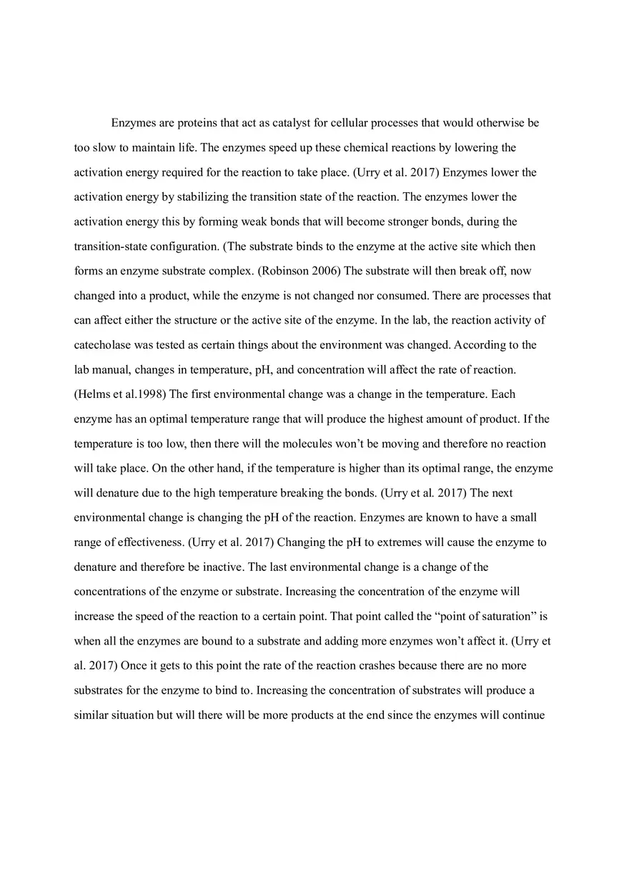 Study of Catecholase Activity - Page 1