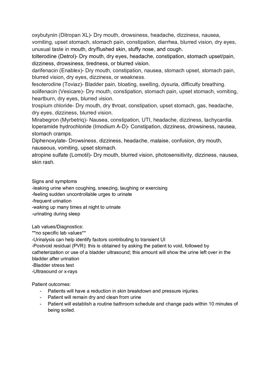 Urinary Incontinence Nursing Diagnosis - Page 2