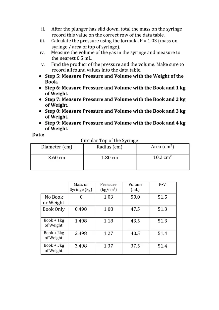 Boyle’s Law Lab Report - Page 2