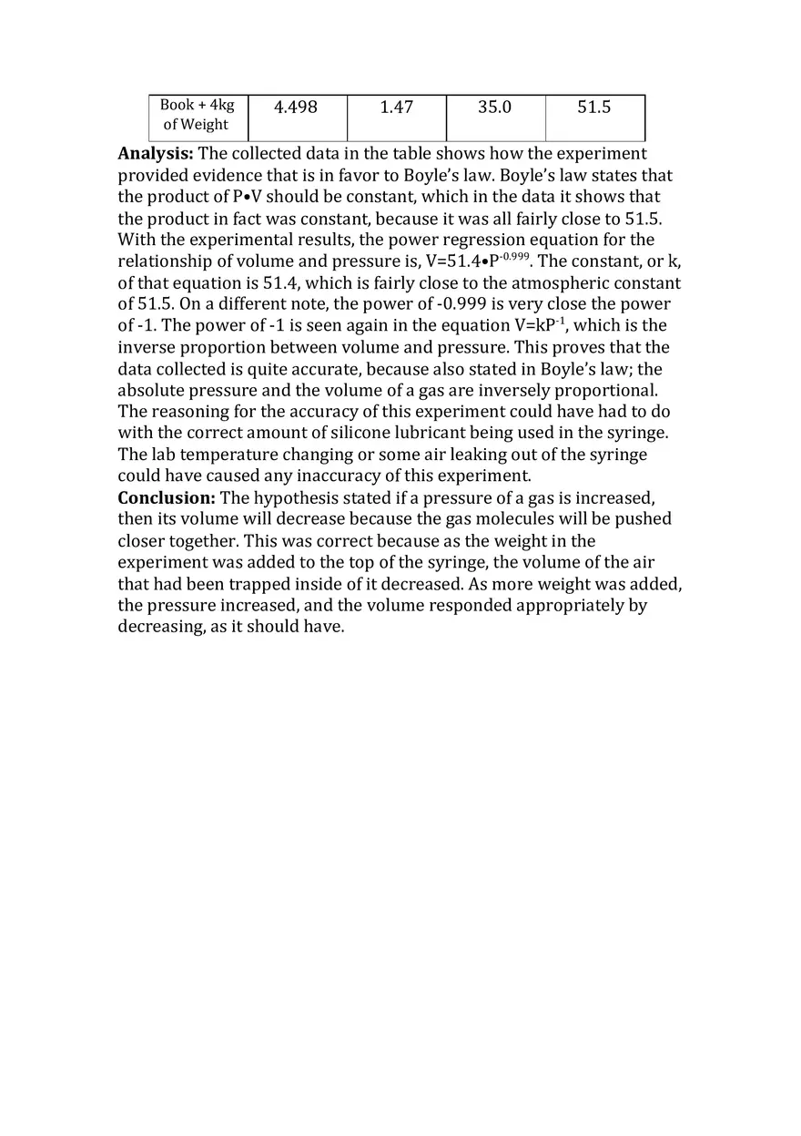 Boyle’s Law Lab Report - Page 3