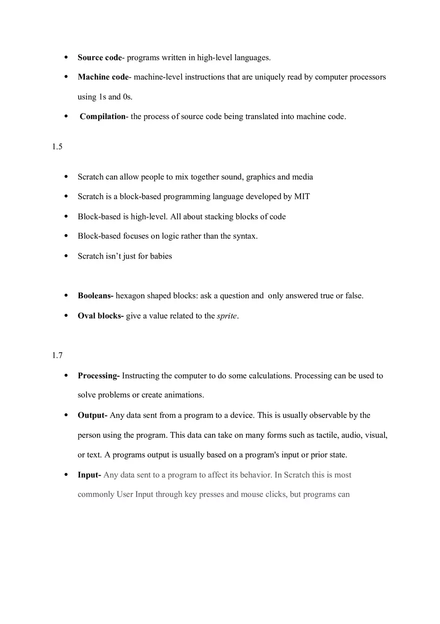 Computer Science Principles Unit 1 Notes - Page 3