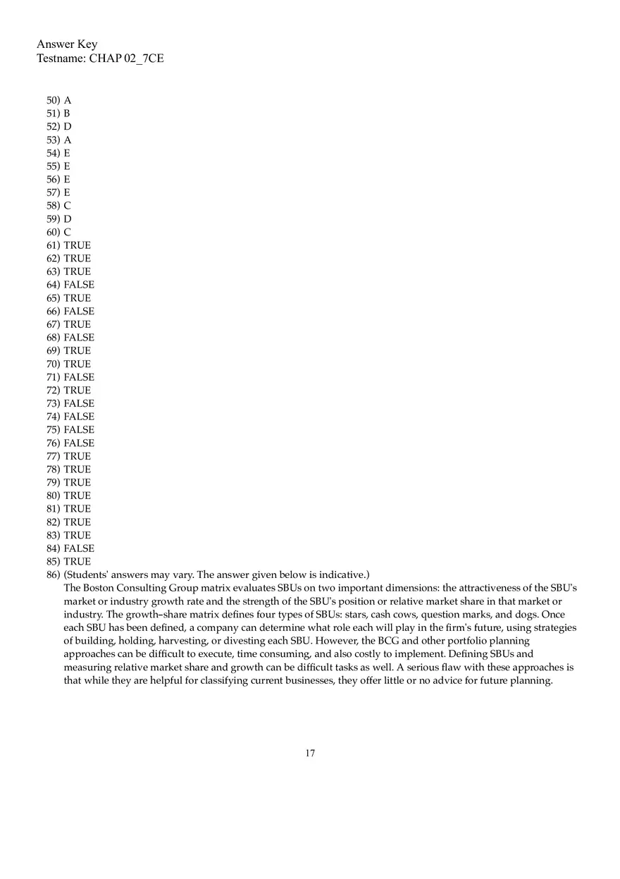 Marketing Chapter 2 Answers - Page 9