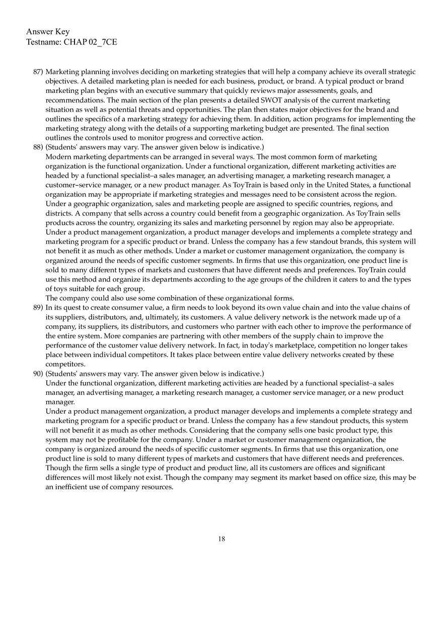 Marketing Chapter 2 Answers - Page 10