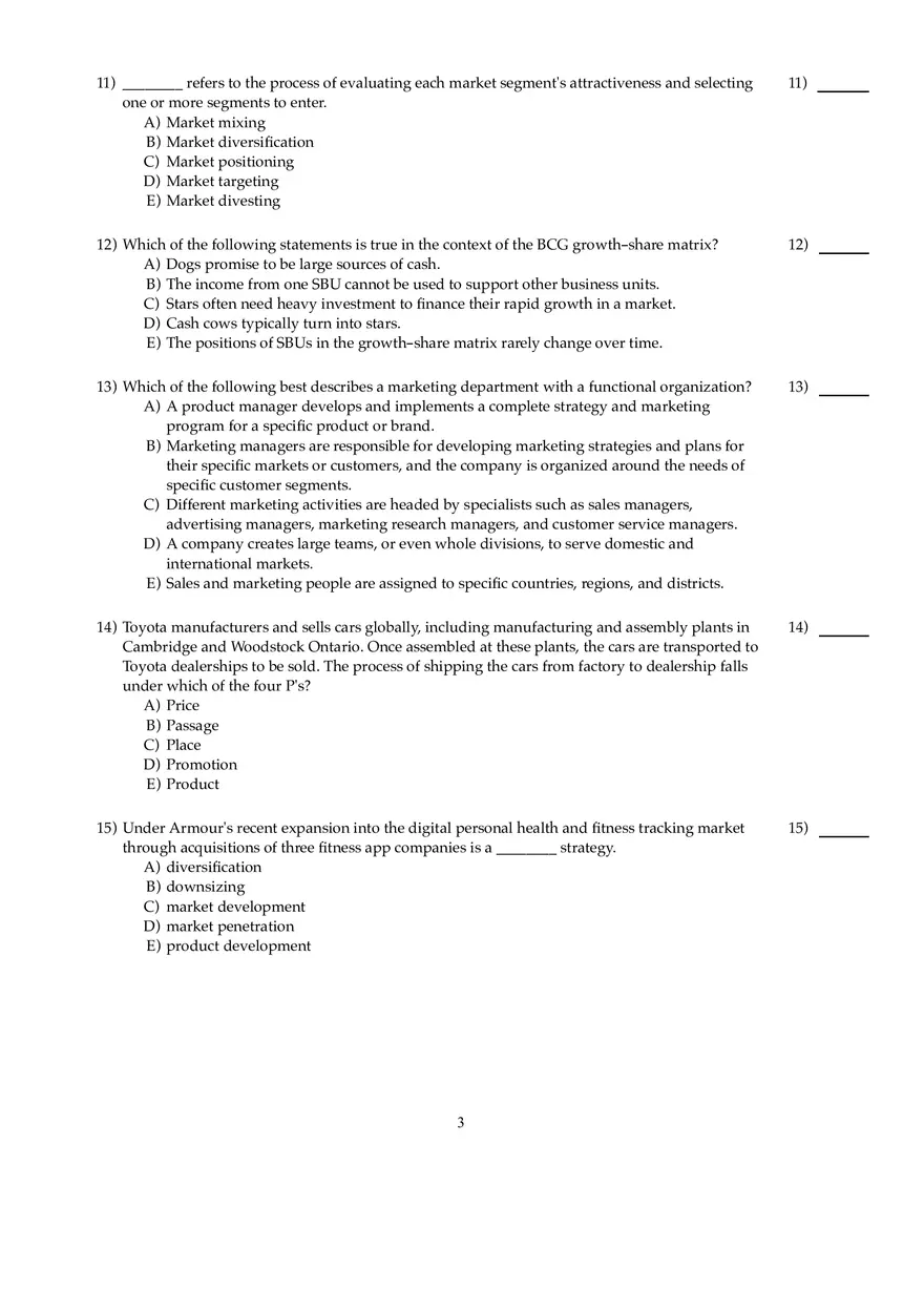 Marketing Chapter 2 Answers - Page 13