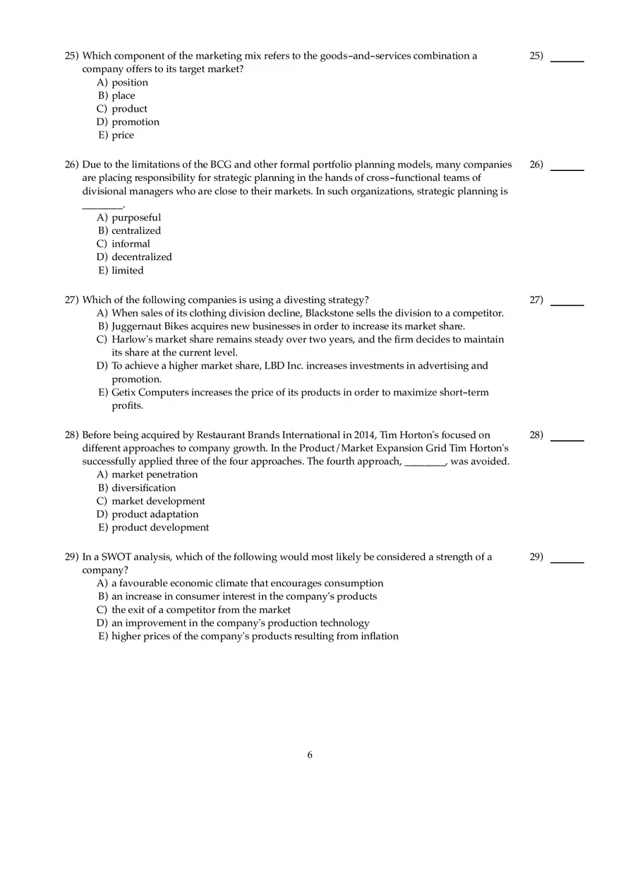 Marketing Chapter 2 Answers - Page 17