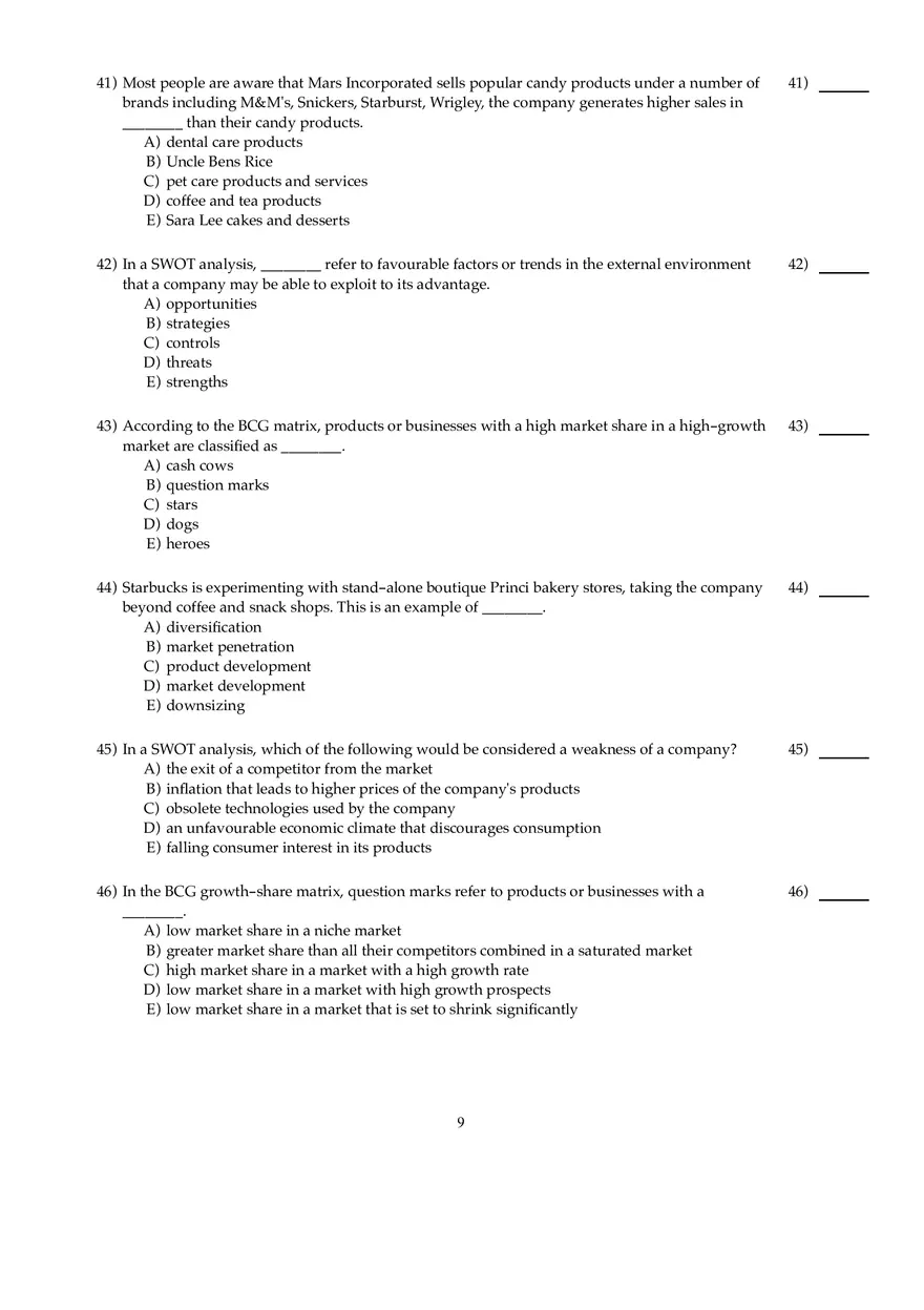 Marketing Chapter 2 Answers - Page 20