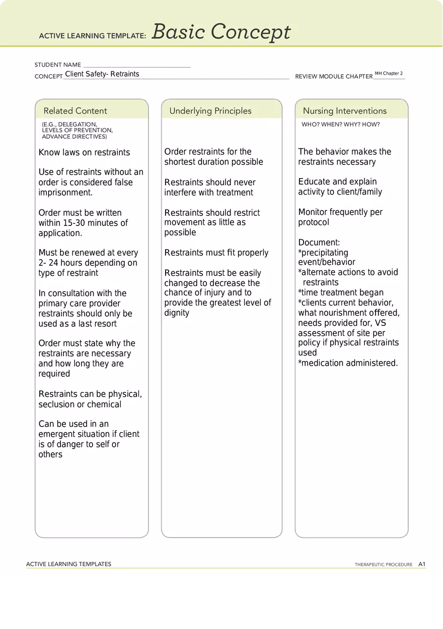 Client Safety- Retraints - Page 1