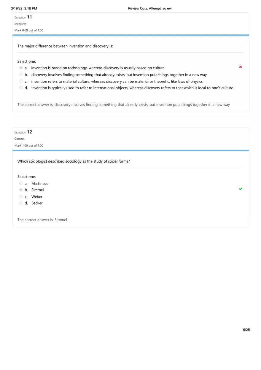 Sociology Final Exam (Days 1 - 4) Part 1 - Page 8